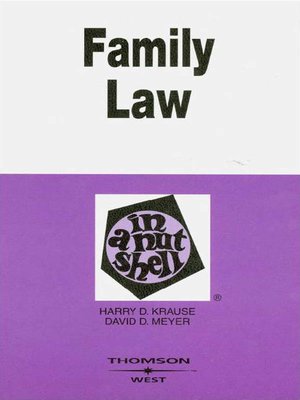 cover image of Family Law in a Nutshell, 5th